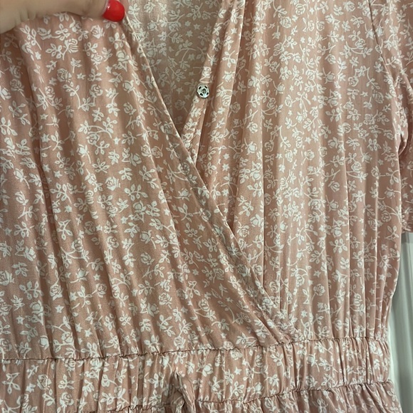Pink floral mini dress. - Picture 3 of 5